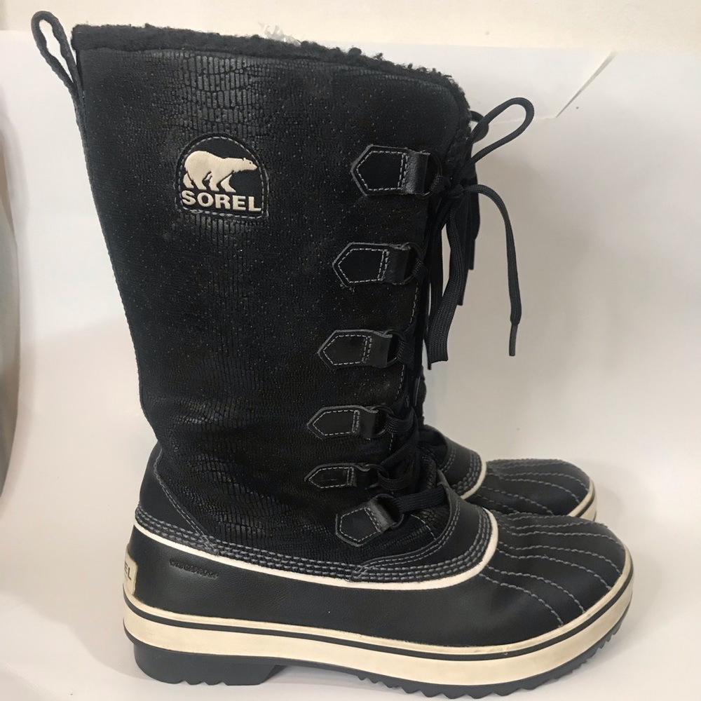 Sorel Tivoli Black Tall Waterproof Boots